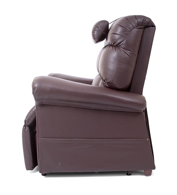 Golden head pillow accessory on a lift chair