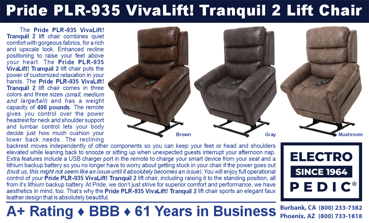Phoenix Pride PLR-935 VivaLift! Tranquil 2 lift chair